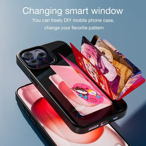 Custom NFC E-Ink phone case with personalized screen display

