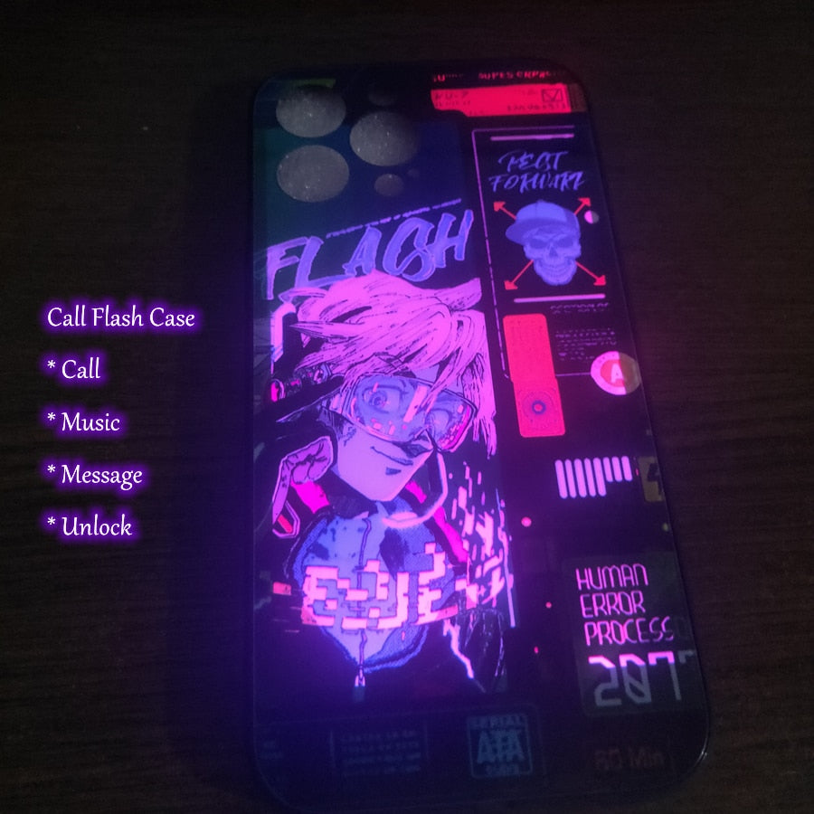 Cyberpunk Edgerunners LED iPhone Case: Illuminate Your Device in Futuristic Style