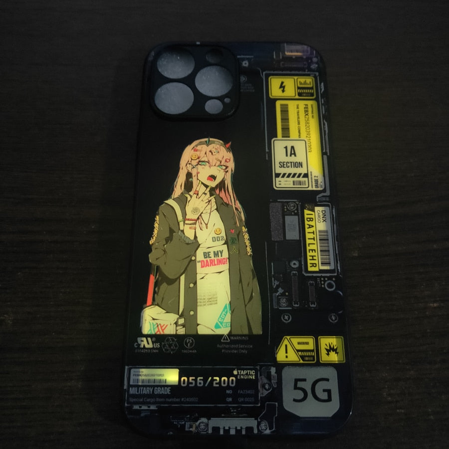 Cyberpunk Edgerunners LED iPhone Case: Illuminate Your Device in Futuristic Style