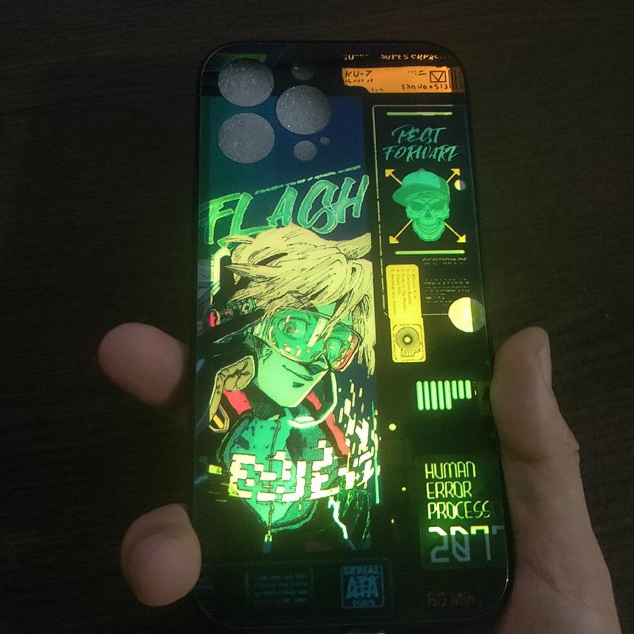 Cyberpunk Edgerunners LED iPhone Case: Illuminate Your Device in Futuristic Style