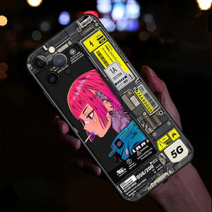 Cyberpunk Edgerunners LED iPhone Case: Illuminate Your Device in Futuristic Style