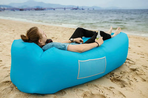 New Inflatable Lounger Sofa Couch Beach Chair/ Water Raft Floaty With Travel Bag and Pockets