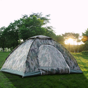 Folding 2-4 Person Camouflage Camping Tent Waterproof Hiking Outdoor Sun Canopy