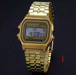 Vintage Luxury Stainless Steel Digital Wrist Watch