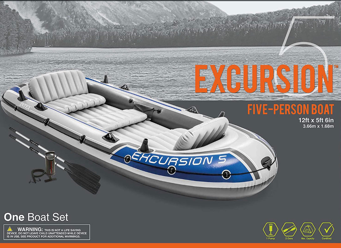 5 Person Inflatable Dinghy Raft Boat