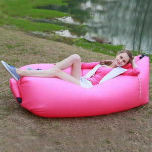 New Inflatable Lounger Sofa Couch Beach Chair/ Water Raft Floaty With Travel Bag and Pockets