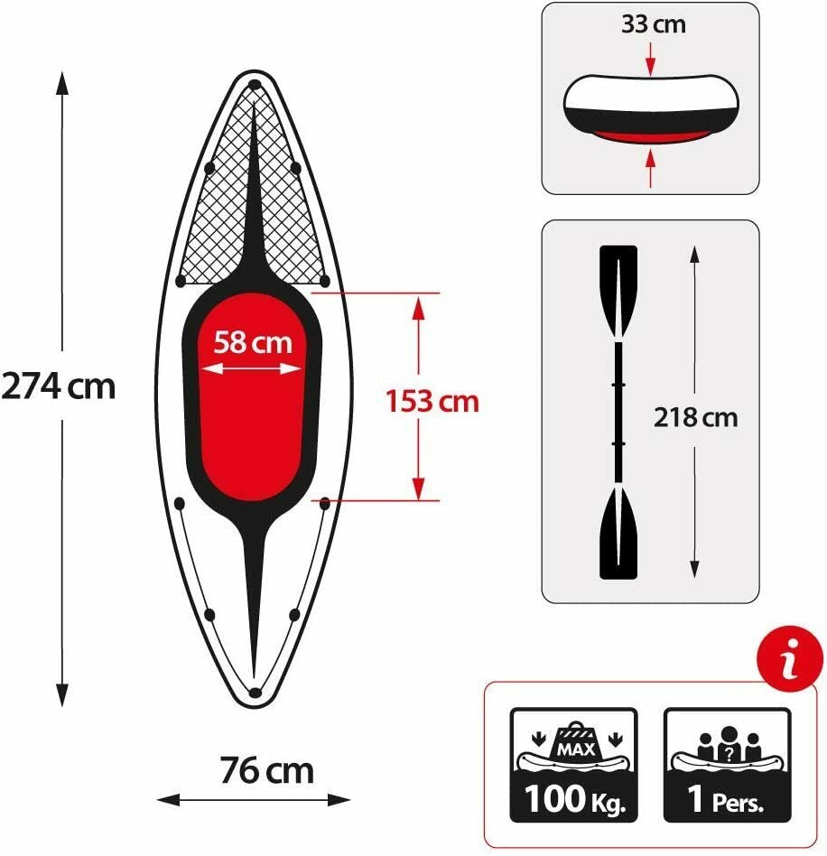 Intex Inflatable Boat Kayak Set