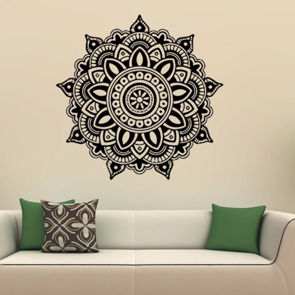 Mandala Flower Indian Bedroom Wall Decal Sticker