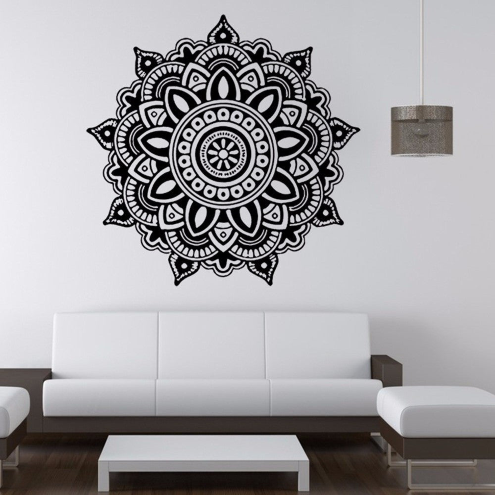 Mandala Flower Indian Bedroom Wall Decal Sticker