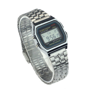 Vintage Luxury Stainless Steel Digital Wrist Watch