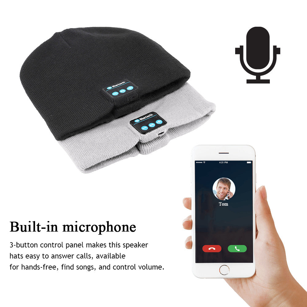 Smart Headphone Bluetooth Warm Winter Knitting Hat Knit Cap